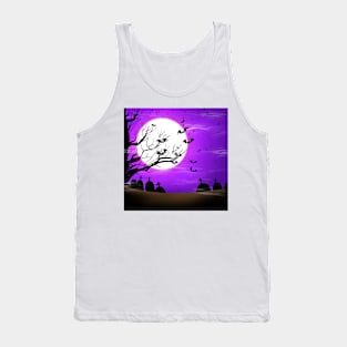 halloween night background Tank Top